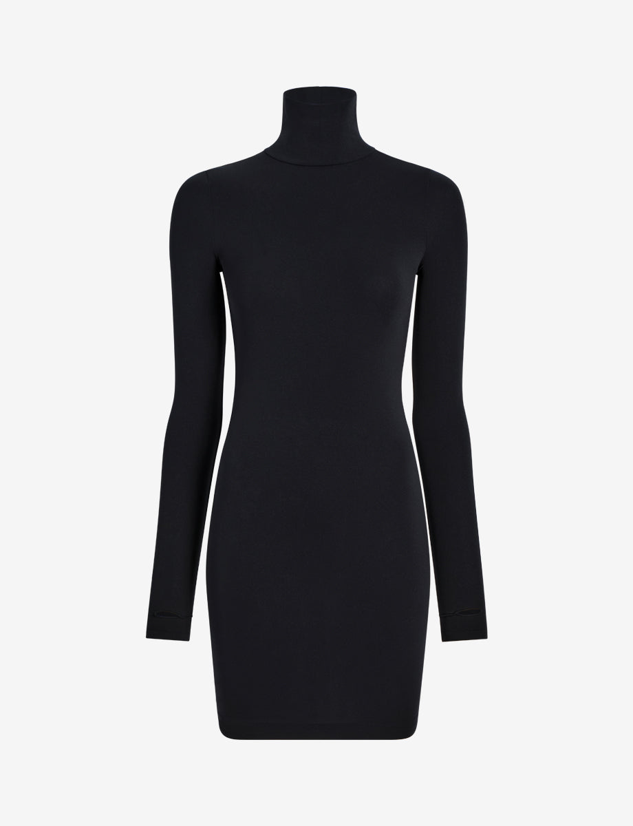 Ballet Body Turtleneck Mini Dress with Thumbholes - Womens Commando