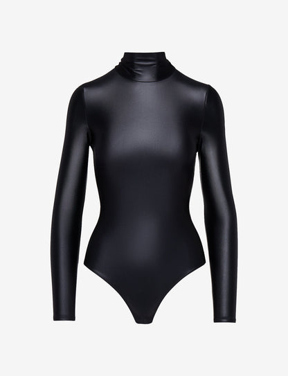 Matte Metallic Turtleneck Bodysuit - Womens Commando