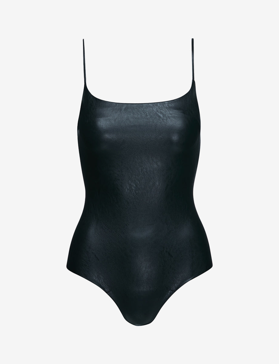 Faux Leather Cami Bodysuit - Womens Commando