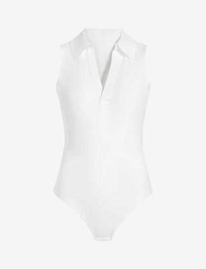 Neoprene Sleeveless V-Neck Polo Bodysuit - Womens Commando