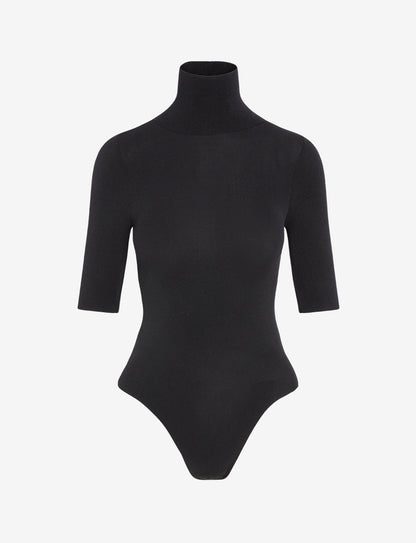 Ballet Short Sleeve Turtleneck Bodysuit - Womens Commando