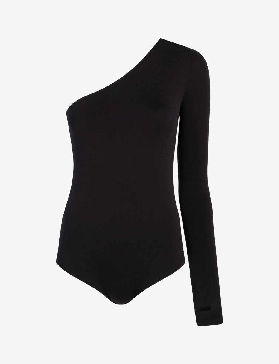 Prima Ballet One Shoulder Bodysuit with Thumbholes - Womens Commando