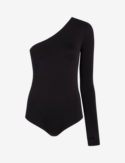 Prima Ballet One Shoulder Bodysuit with Thumbholes - Womens Commando