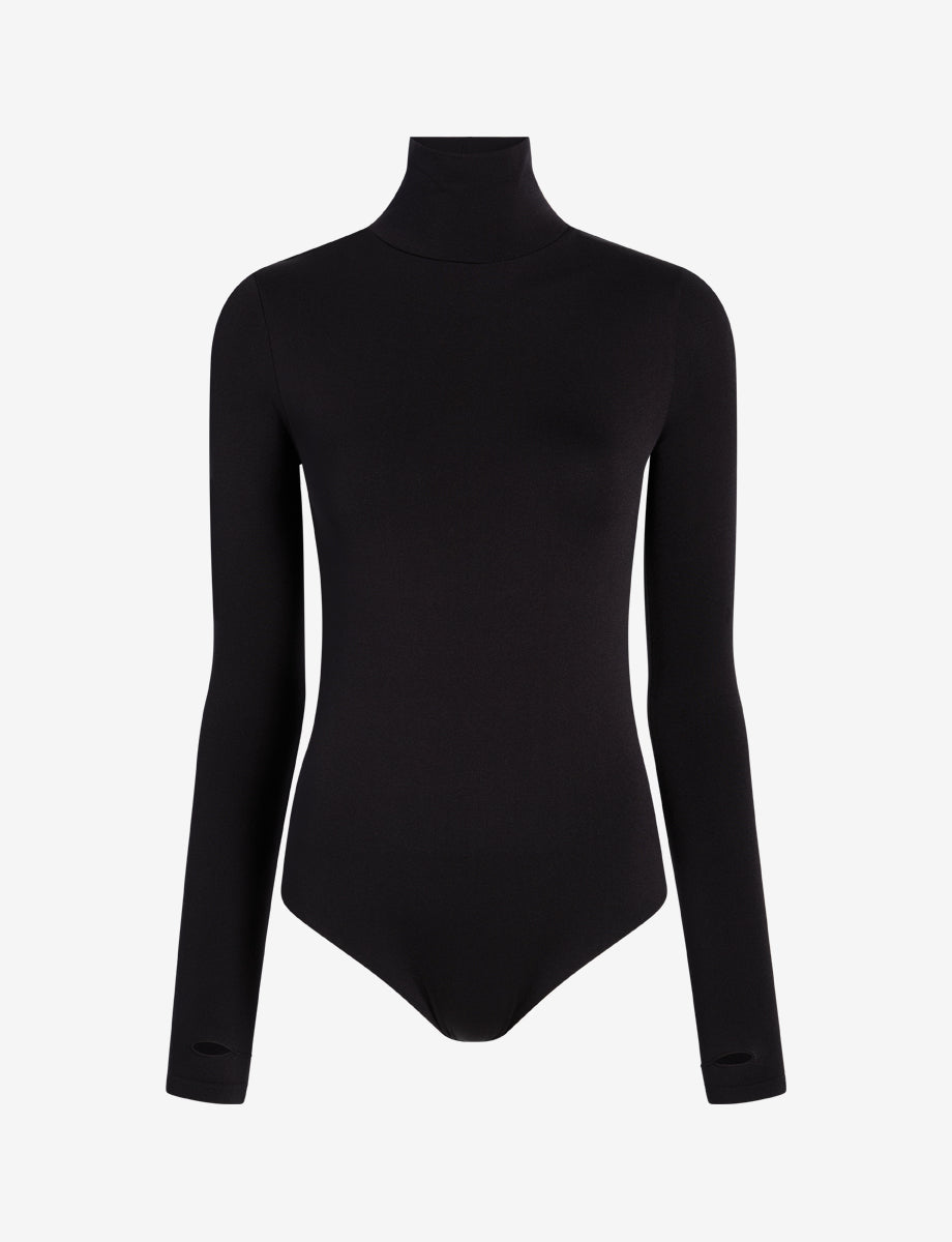 Prima Ballet Turtleneck Bodysuit with Thumbholes - Womens Commando