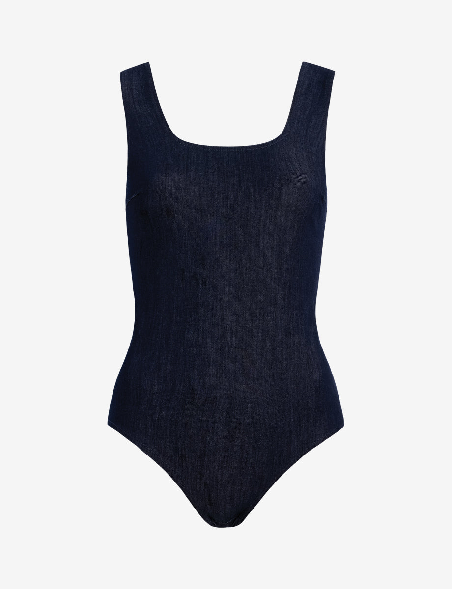 Do It All Denim™ Squareneck Bodysuit - Womens Commando