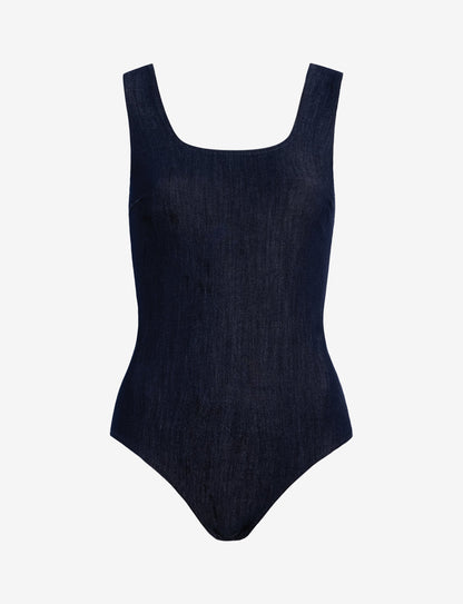 Do It All Denim™ Squareneck Bodysuit - Womens Commando