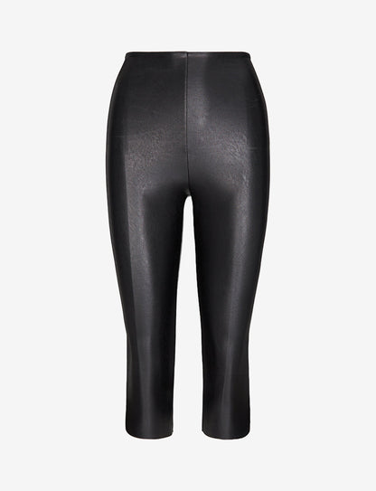 Faux Leather Capri Legging - Womens Commando