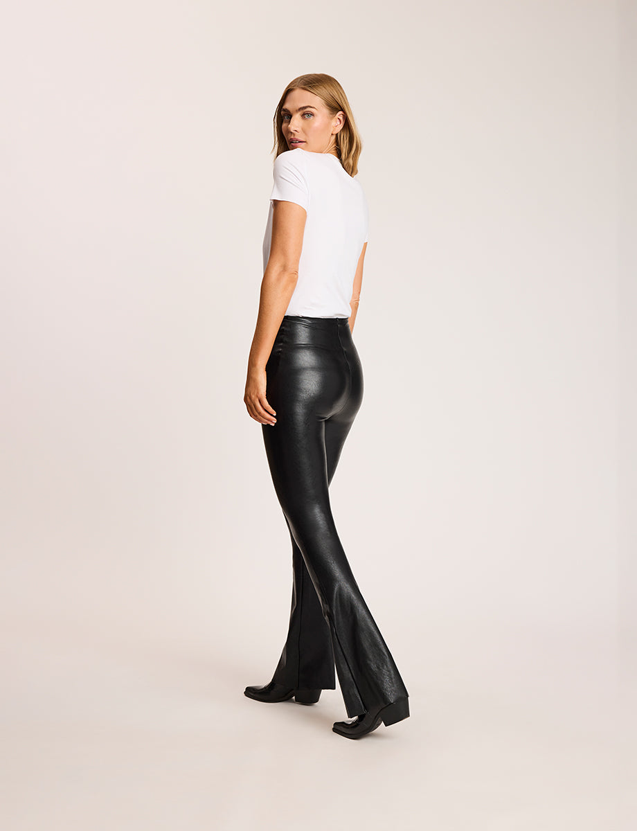 Faux Leather Flared Legging - Womens Commando