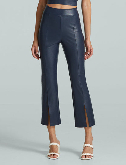 Faux Leather 7/8 Split Front Pant - Womens Commando