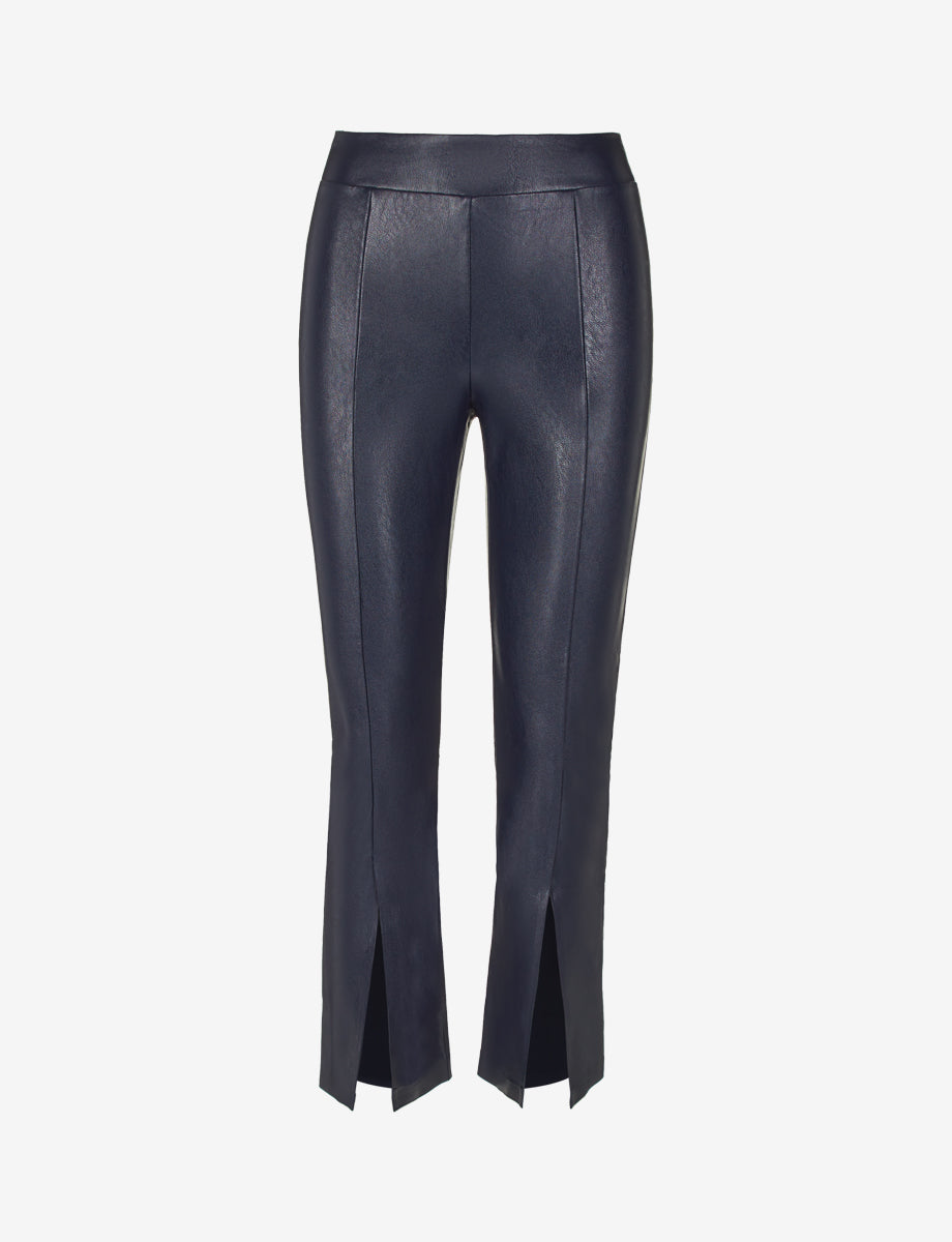 Faux Leather 7/8 Split Front Pant - Womens Commando