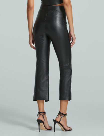 Faux Leather 7/8 Split Front Pant - Womens Commando