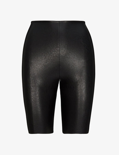 Faux Leather Bike Short - Womens Commando