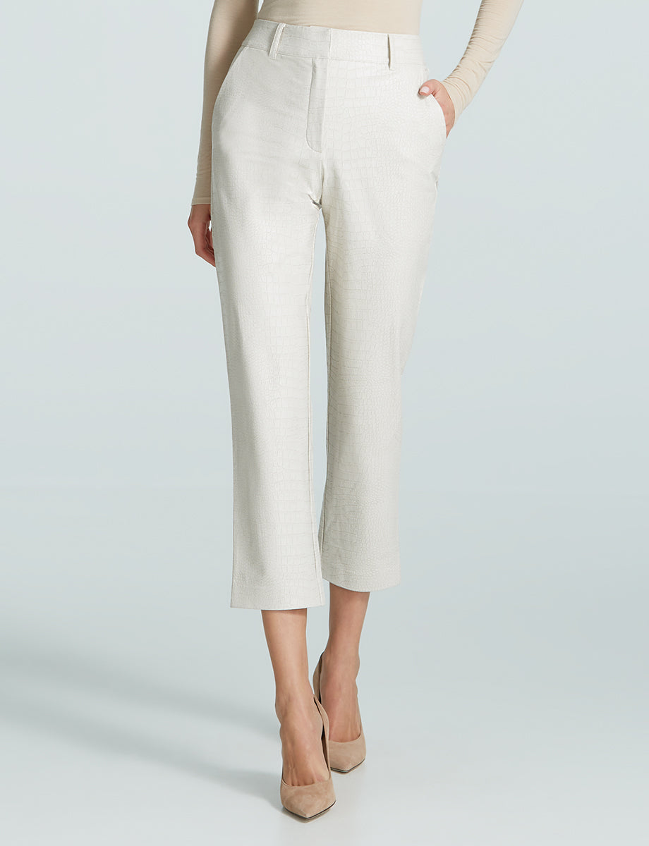 Faux Leather Animal 7/8 Trouser - Womens Commando