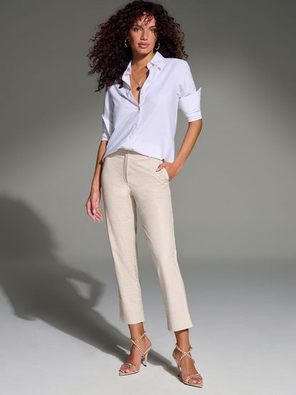 Faux Leather Animal 7/8 Trouser - Womens Commando