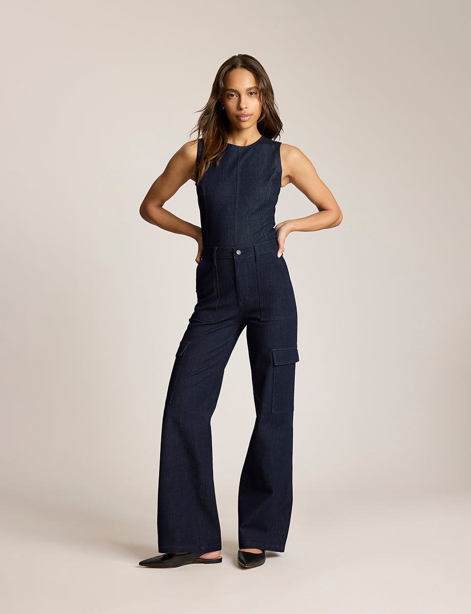 Do It All Denim™ Wide Leg Cargo - Womens Commando