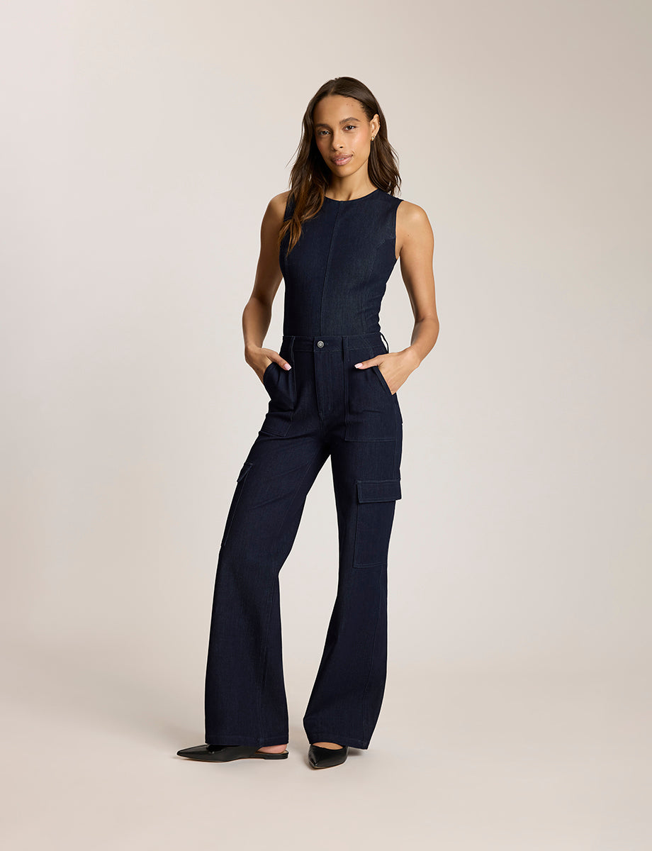 Do It All Denim™ Wide Leg Cargo - Womens Commando