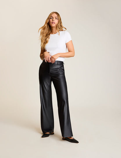 Matte Metallic Wide Leg Trouser - Womens Commando