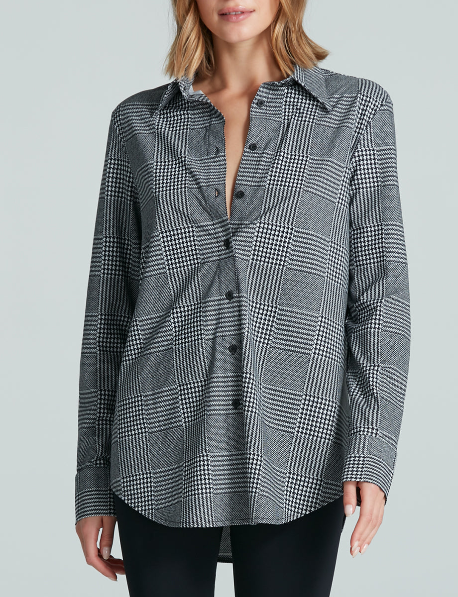 Classic Printed Oversized Button Down Shirt - Womens Commando