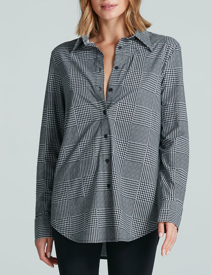 Classic Printed Oversized Button Down Shirt - Womens Commando