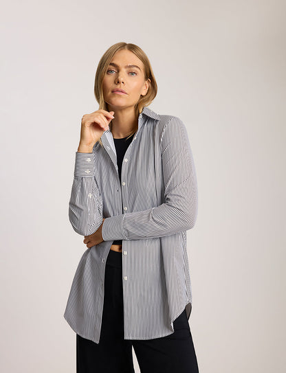 Classic Printed Oversized Button Down Shirt - Womens Commando
