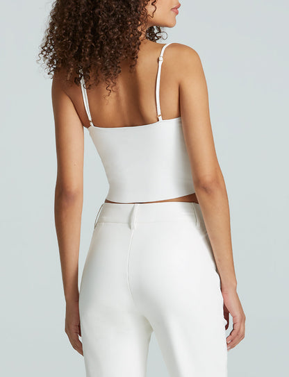 Faux Leather Cami Crop Top - Womens Commando