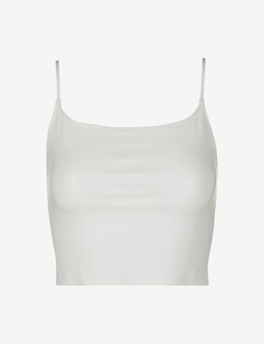 Faux Leather Cami Crop Top - Womens Commando