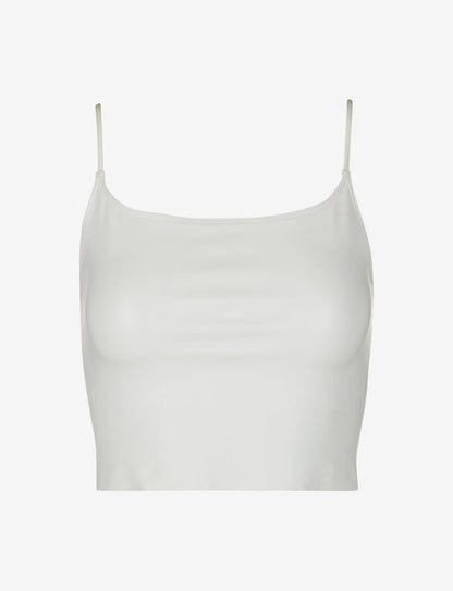 Faux Leather Cami Crop Top - Womens Commando