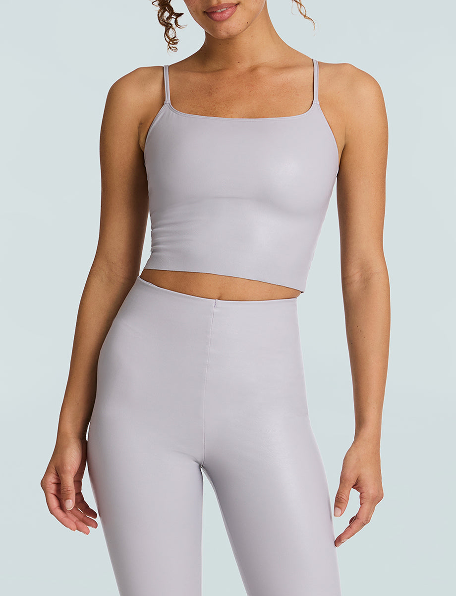 Faux Leather Cami Crop Top - Womens Commando