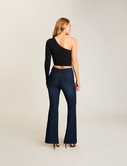 Ballet Body One Shoulder Crop Top with Thumbhole - Womens Commando