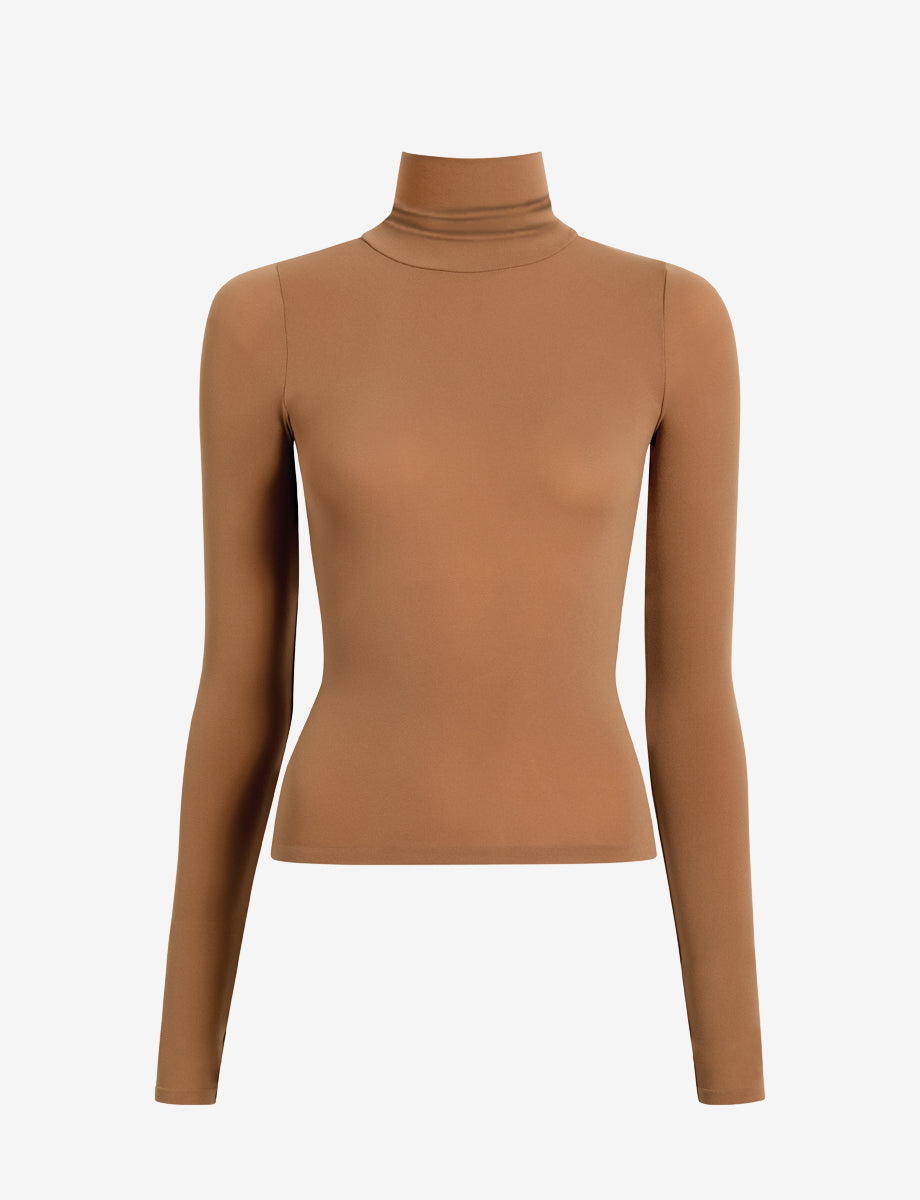 Ballet Body Turtleneck Long Sleeve Top - Womens Commando