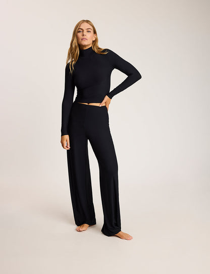 Butter Long Sleeve Cropped Turtleneck - Womens Commando