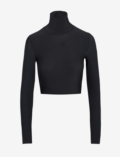 Butter Long Sleeve Cropped Turtleneck - Womens Commando