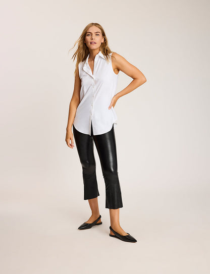Classic Sleeveless Oversized Button Down Shirt - Womens Commando