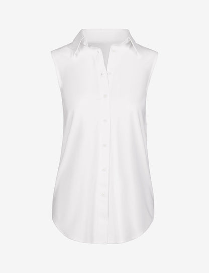 Classic Sleeveless Oversized Button Down Shirt - Womens Commando