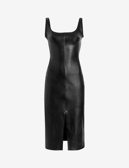 Faux Leather Midi Tank Dress - Womens Commando