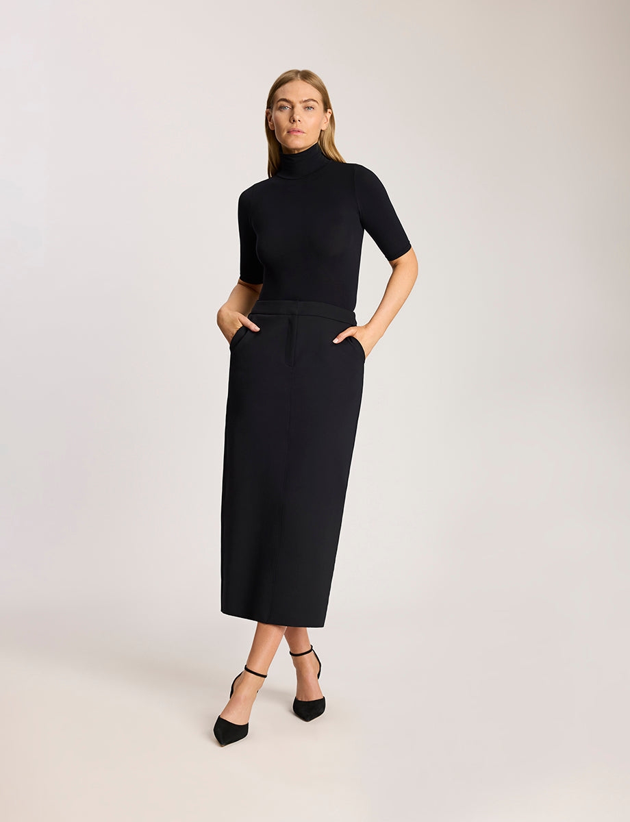 Neoprene CEO Trouser Midi Skirt - Womens Commando