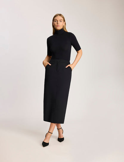 Neoprene CEO Trouser Midi Skirt - Womens Commando