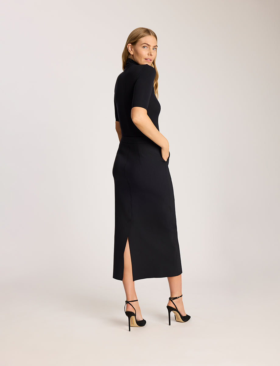 Neoprene CEO Trouser Midi Skirt - Womens Commando