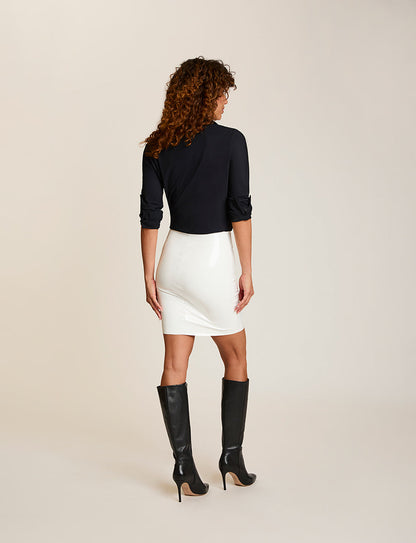 Faux Patent Leather Mini Skirt - Womens Commando