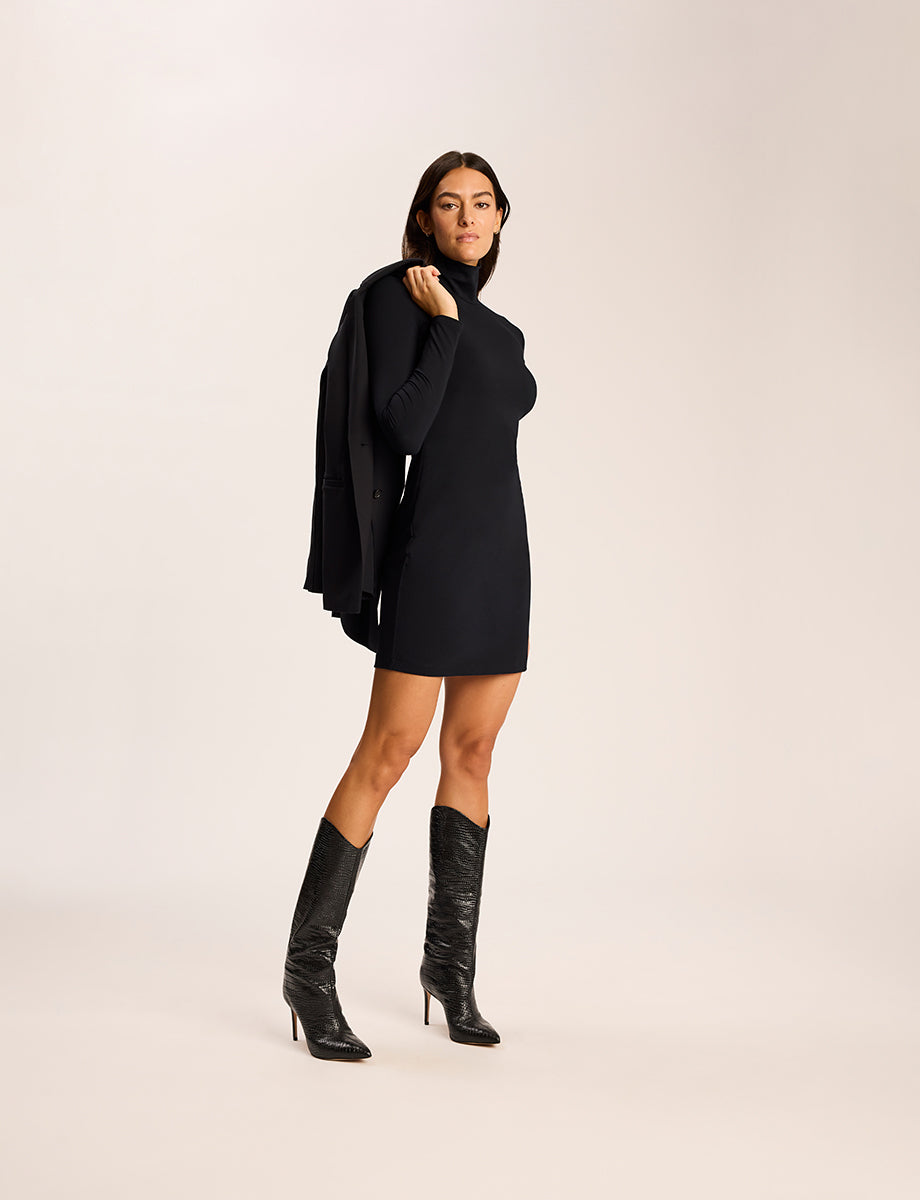 Butter Luxe Long Sleeve Turtleneck Mini Dress - Womens Commando