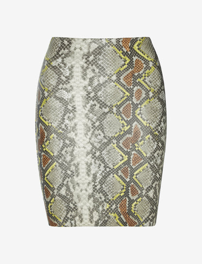 Faux Leather Animal Mini Skirt - Womens Commando