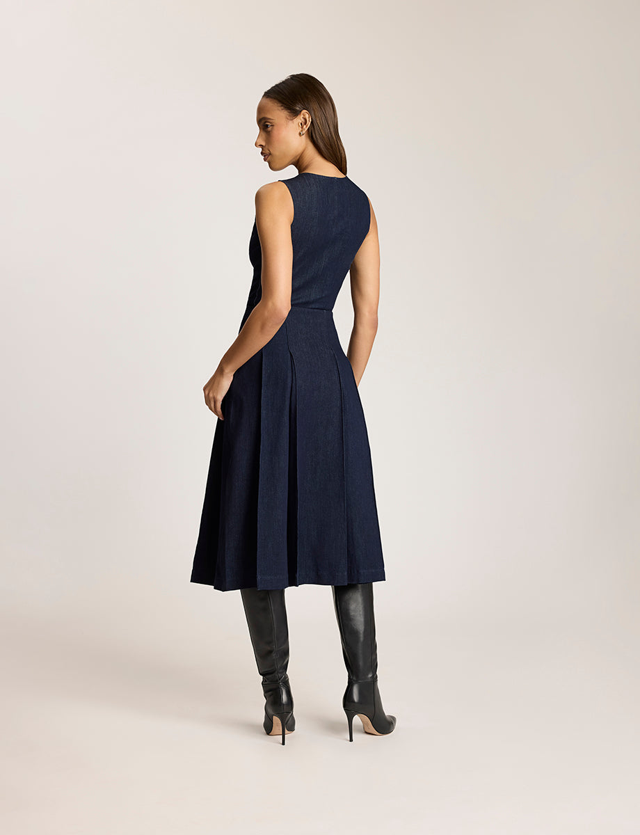Do It All Denim™ Pleated Midi Skirt - Womens Commando