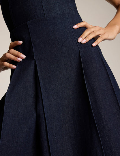 Do It All Denim™ Pleated Midi Skirt - Womens Commando