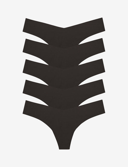 Classic Solid Thong 5-Pack - Womens Commando