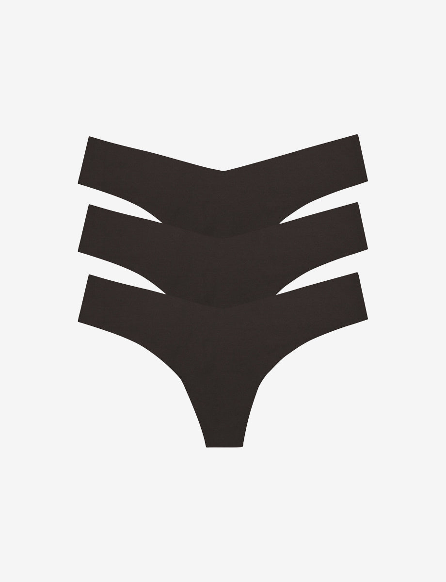 Classic Solid Thong 3-Pack - Womens Commando