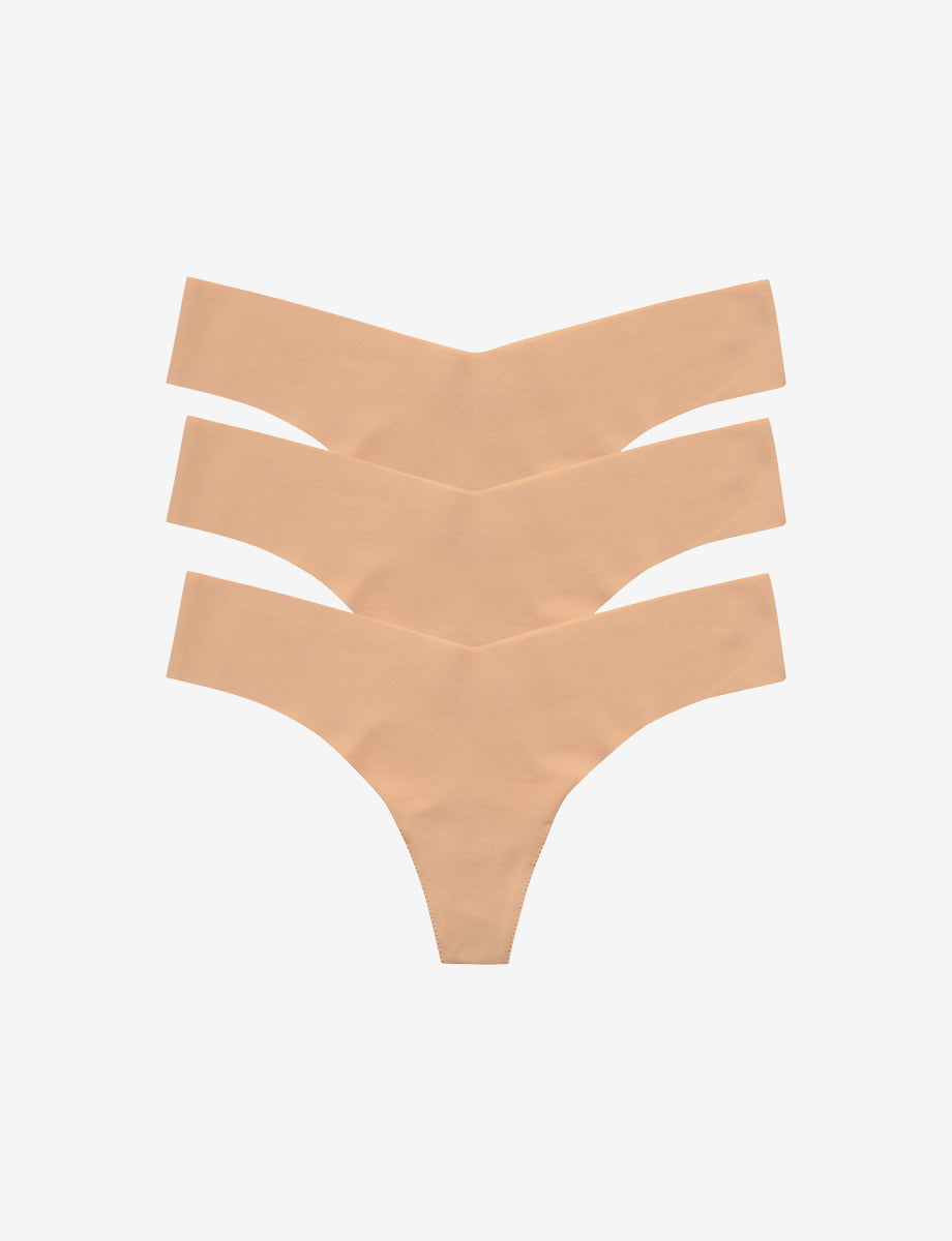 Classic Solid Thong 3-Pack - Womens Commando