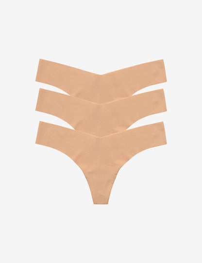 Classic Solid Thong 3-Pack - Womens Commando
