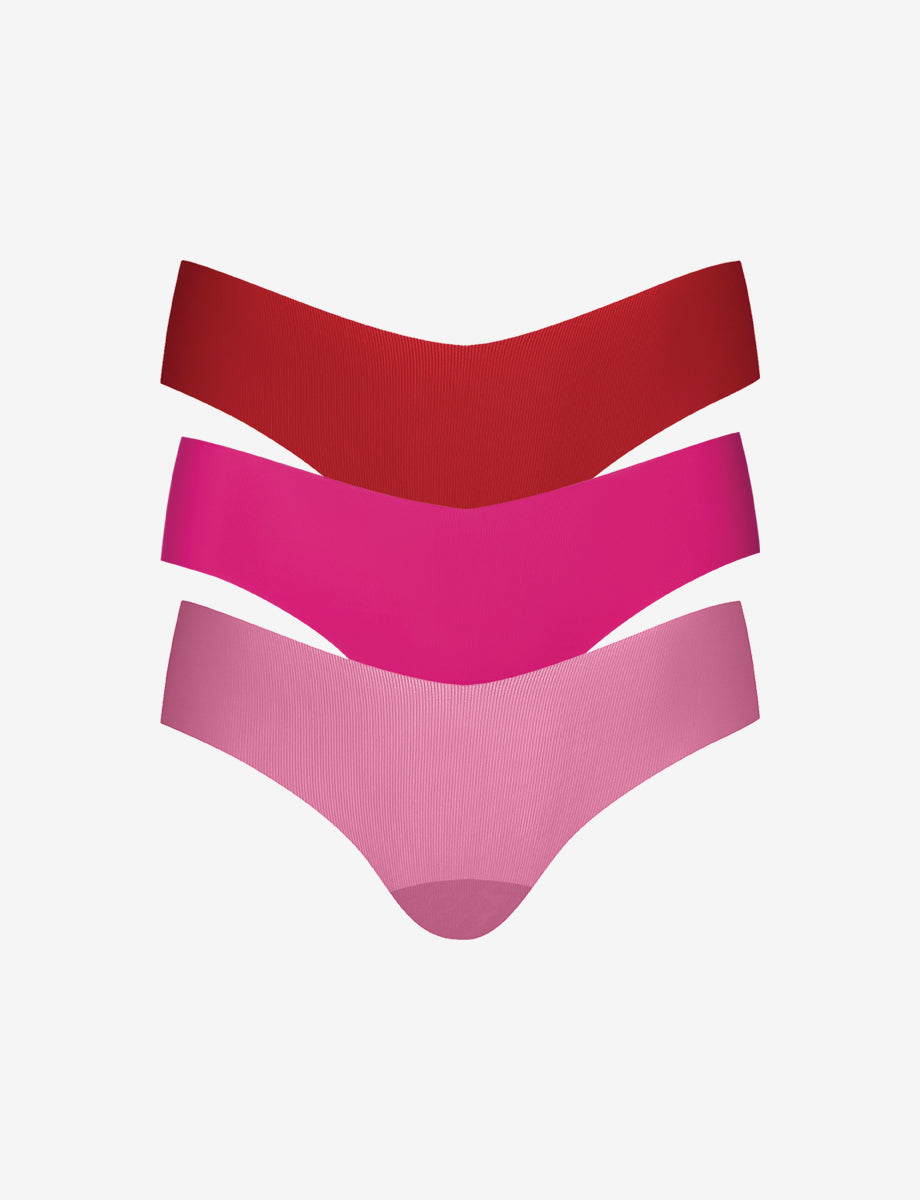 Invisible Rib One Size Thong 3-Pack - Womens Commando