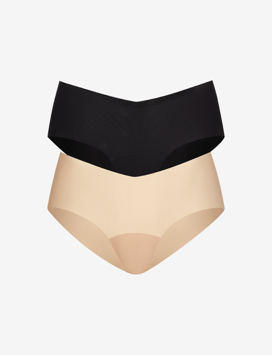Invisible Rib One Size Girl Short 2-Pack - Womens Commando