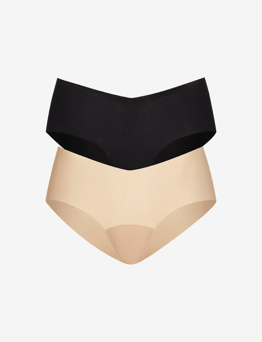 Invisible Rib One Size Girl Short 2-Pack - Womens Commando